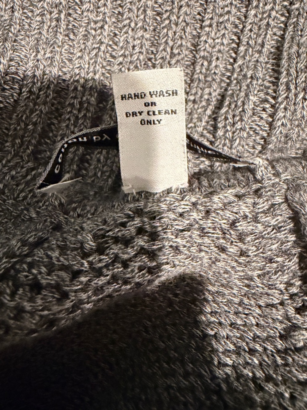 Cotton by Autumn Cashmere 100% Cotton Zip Up Poncho Sweater Charcoal Grey Small - Picture 13 of 13